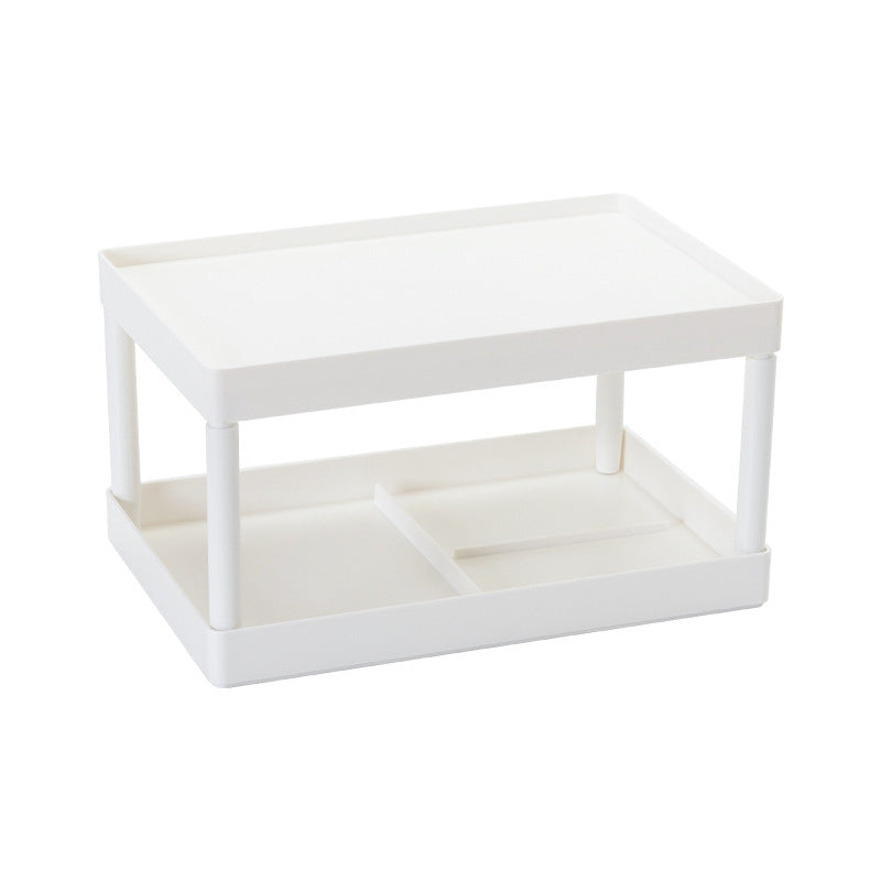 White Two-Tier Desktop File Storage Rack