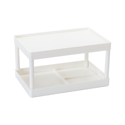 White Two-Tier Desktop File Storage Rack