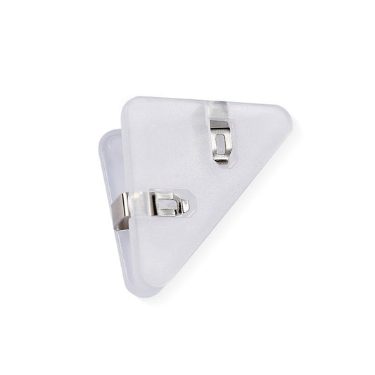 Clear White Triangle Document Corner Clip